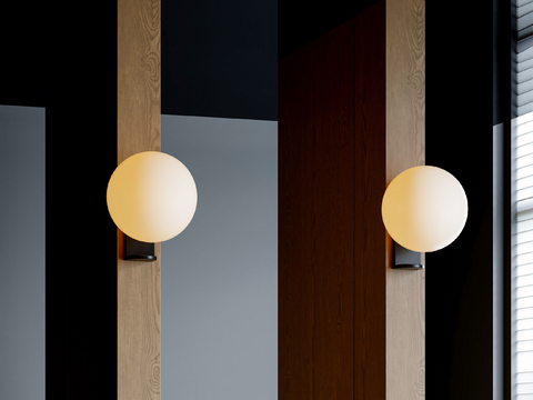 Simple wall lamp spherical wall lamp