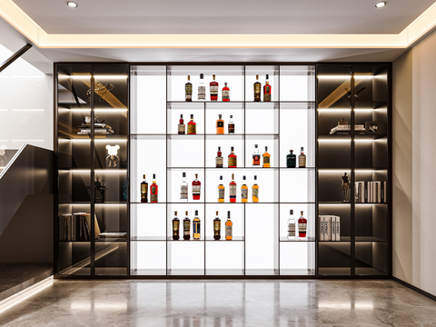 Modern Glass Wine Cabinet Wine Rack