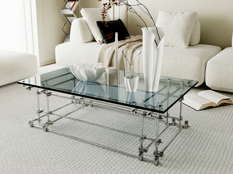 Modern glass coffee table