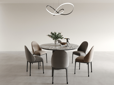 Round Dining Table and Chair