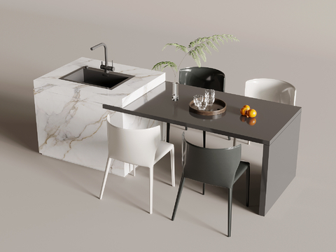 Modern Island Table and Chair