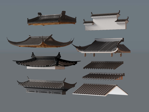 New Chinese Eaves Roof Flying Ridge Cornice Line