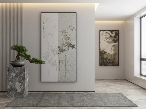 Neo-Chinese Style Decorative Painting Bamboo Painting