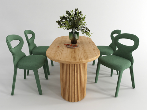 Modern Dining Table and Chair Oval Dining Table