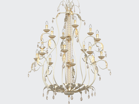 French multi-head chandelier candlestick chandelier