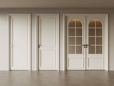 French cream style single door double door