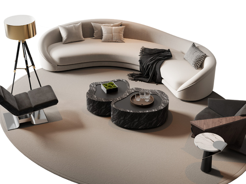 Modern Curved Sofa Sectional Sofa