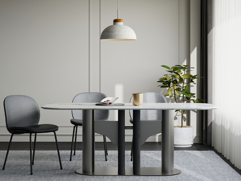 Modern Dining Table and Chair Marble Dining Table