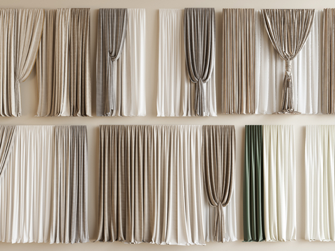 Modern Curtain Cloth Curtain Pleated Curtain