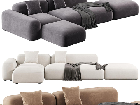 Modern Stitching Sofa Multi-Person Sofa Corner Sofa