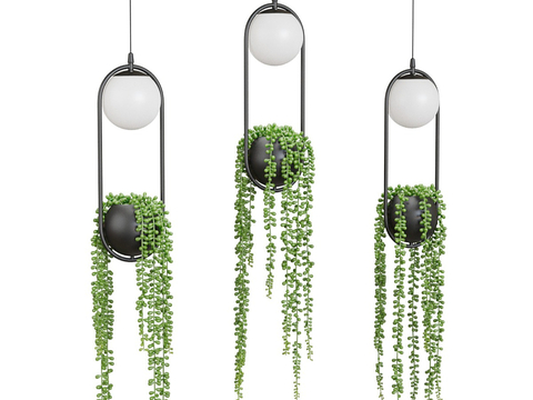 Creative chandelier green plant chandelier