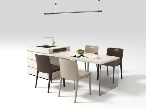 Italian Island Dining Table and Chair