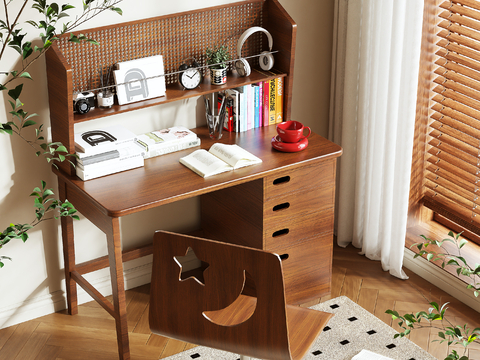 Log Style Desk Writing Desk