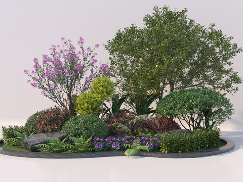 modern plant combination arbor shrub group