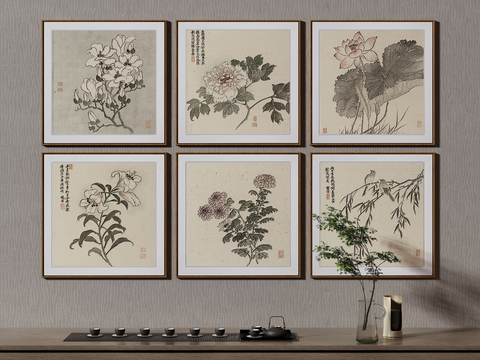 New Chinese Flower Painting Decorative Painting