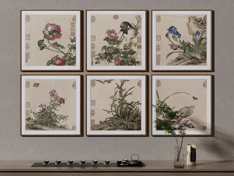 New Chinese Decorative Painting Flower and Bird Painting Hanging Painting