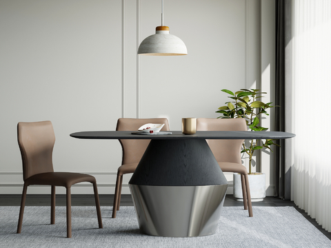 Modern Dining Table and Chair Oval Dining Table