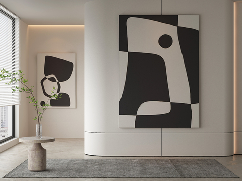 Modern Decorative Painting Black and White Painting Hanging Painting