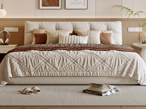 Cream Style double bed