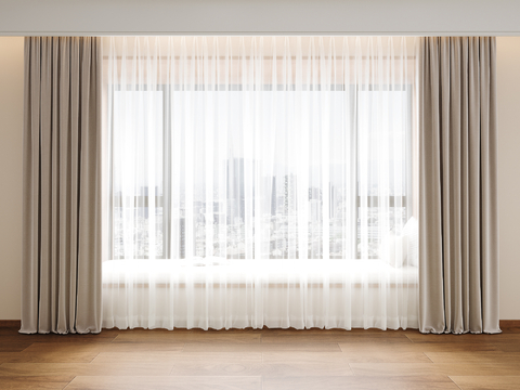 Modern Fabric Curtain Gauze Curtain Tulle