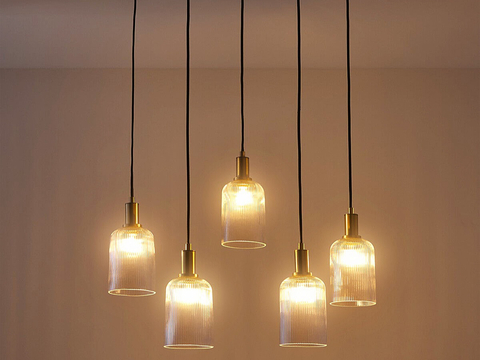 Modern multi-head chandelier