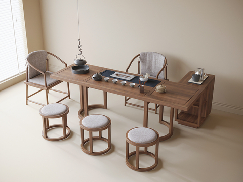 New Chinese Tea Table and Chair Tea Table Stool Tea Chair