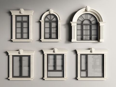 European-style window balcony window casement window