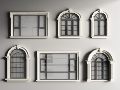 European-style window balcony window casement window