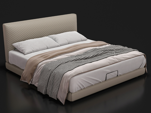 Modern Leather Double Bed