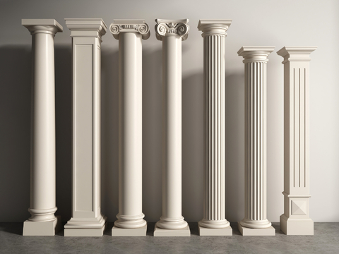 European column Roman column Gypsum column