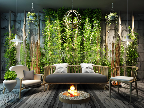 Plant wall outdoor sofa free