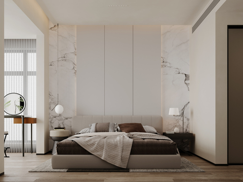 Modern Minimalist Bedroom Second Bedroom Study