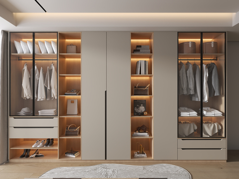 Glass Wardrobe Modern Wardrobe