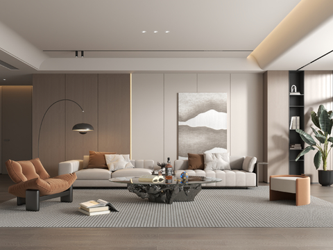 Modern minimalist living room