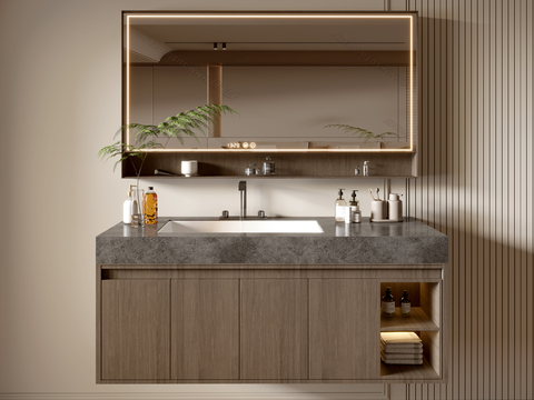 Modern Bathroom Cabinet Suspended Table Basin Wash Pool