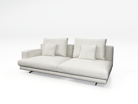 Megaomei modern double sofa single armrest sofa