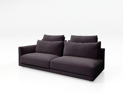 Megaomei modern double sofa left armrest sofa