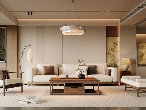 Neo-Chinese Style Song Style Living Room