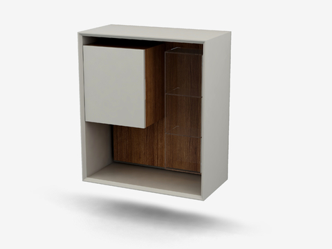 Meigaomei Modern Wall Cabinet Upper Cabinet Hanging Cabinet