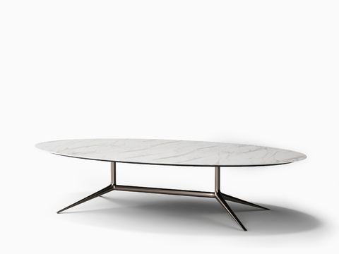 Megaomei Modern Oval Coffee Table