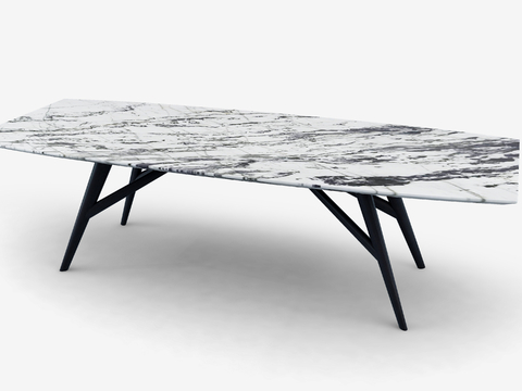 Megaomei Modern Rock Plate Dining Table