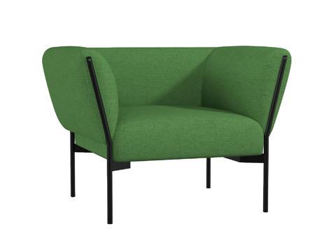 Crown minister green single sofa