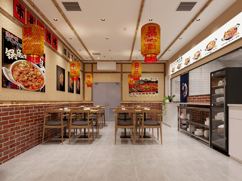 Industrial style retro old Hot Pot DiningRoom