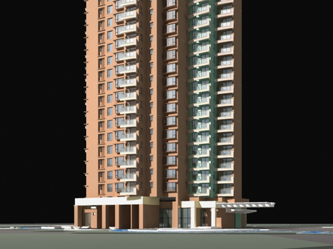 High-rise residential building appearance free