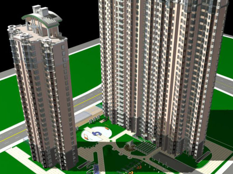 High-rise residential building appearance free