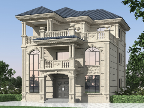 European-style single-family villa appearance