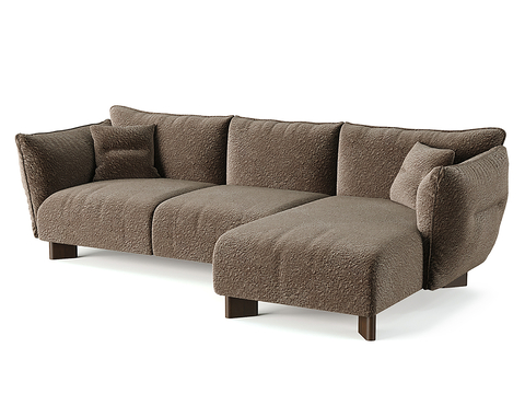 Modern minimalist double sofa corner sofa