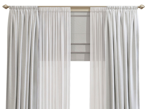 modern white gauze curtain roller curtain