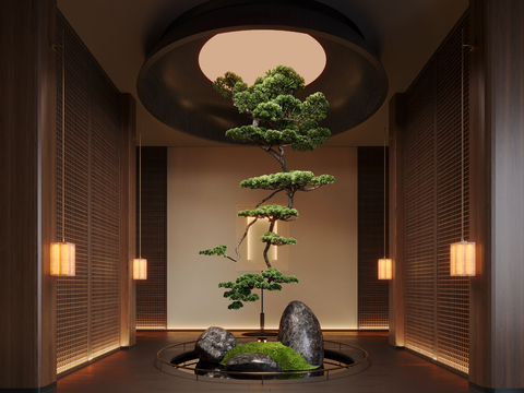 Neo-Chinese Style Aisle Landscape Device Hanging Tree