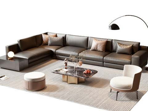 Minotti modern sofa coffee table Sectional Sofa